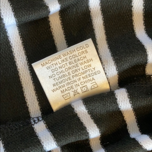 Black with white stripes snap front cardigan - Picture 7 of 9